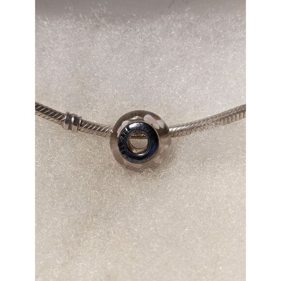 New Pandora Transparent Pink with Pink Markings Murano Bead - BEAUTIFUL!!! - Picture 3 of 4